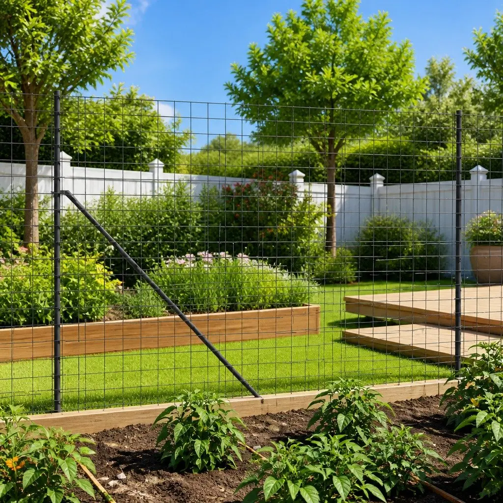 Wire Mesh Fence Panels Anthracite 1.6 m x 25 m with Spike Anchors