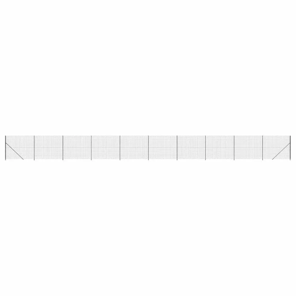 Anthracite Grey Wire Mesh Fence Panel with Flange 1.6 x 25m Outdoor Barrier