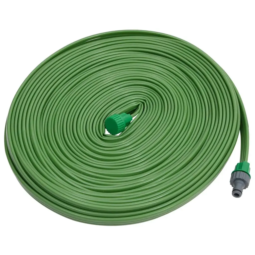 3-Tube Sprinkler Hose Garden Watering Irrigation 15m Green PVC Flexible Hose