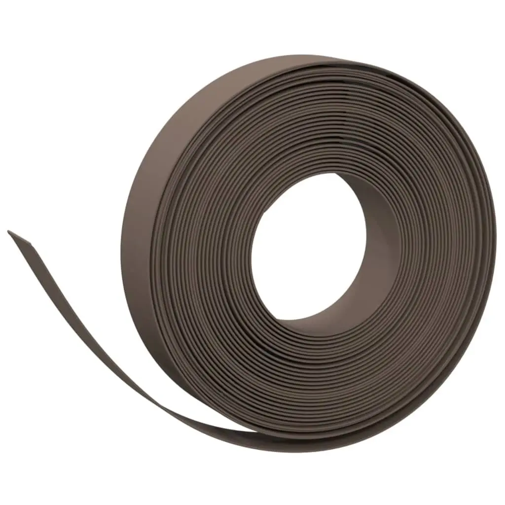 Garden Edging Border Flexible Brown 10m