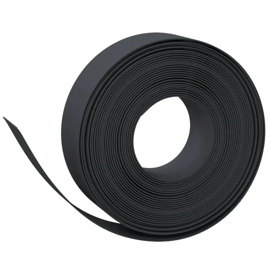 Garden Edging Flexible Black 10m Polyethylene Lawn Border Flower Bed Path Pond