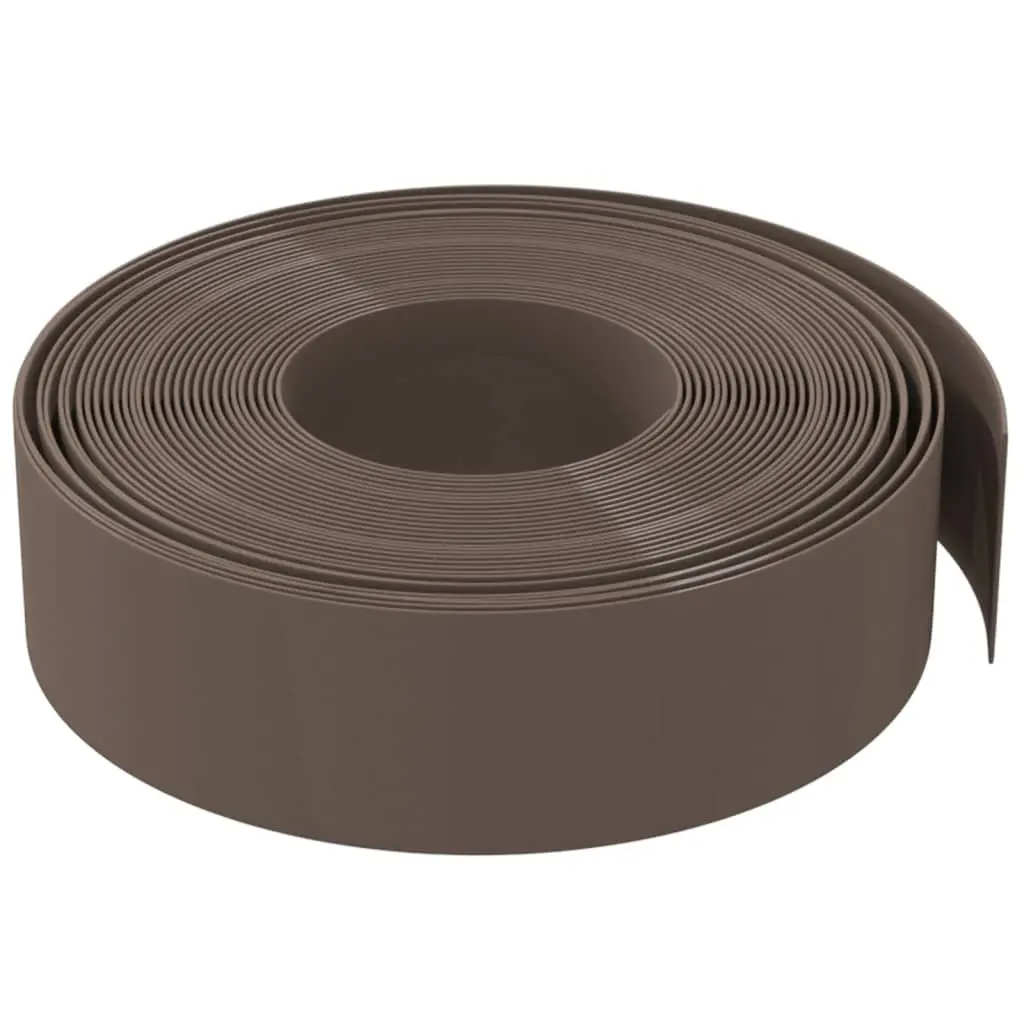 Garden Edging Border Flexible Brown 10m Polyethylene Lawn Edge Landscaping Flower Bed Barrier