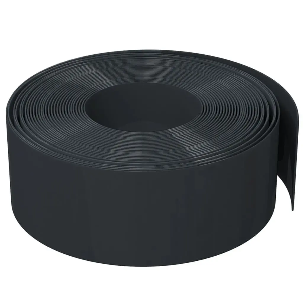 Garden Edging Flexible Black Polyethylene 10m