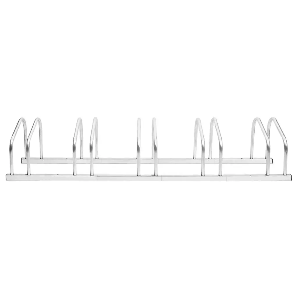 Bike Rack for 5 Bicycles Galvanised Steel Floor Stand Storage Garage Garden