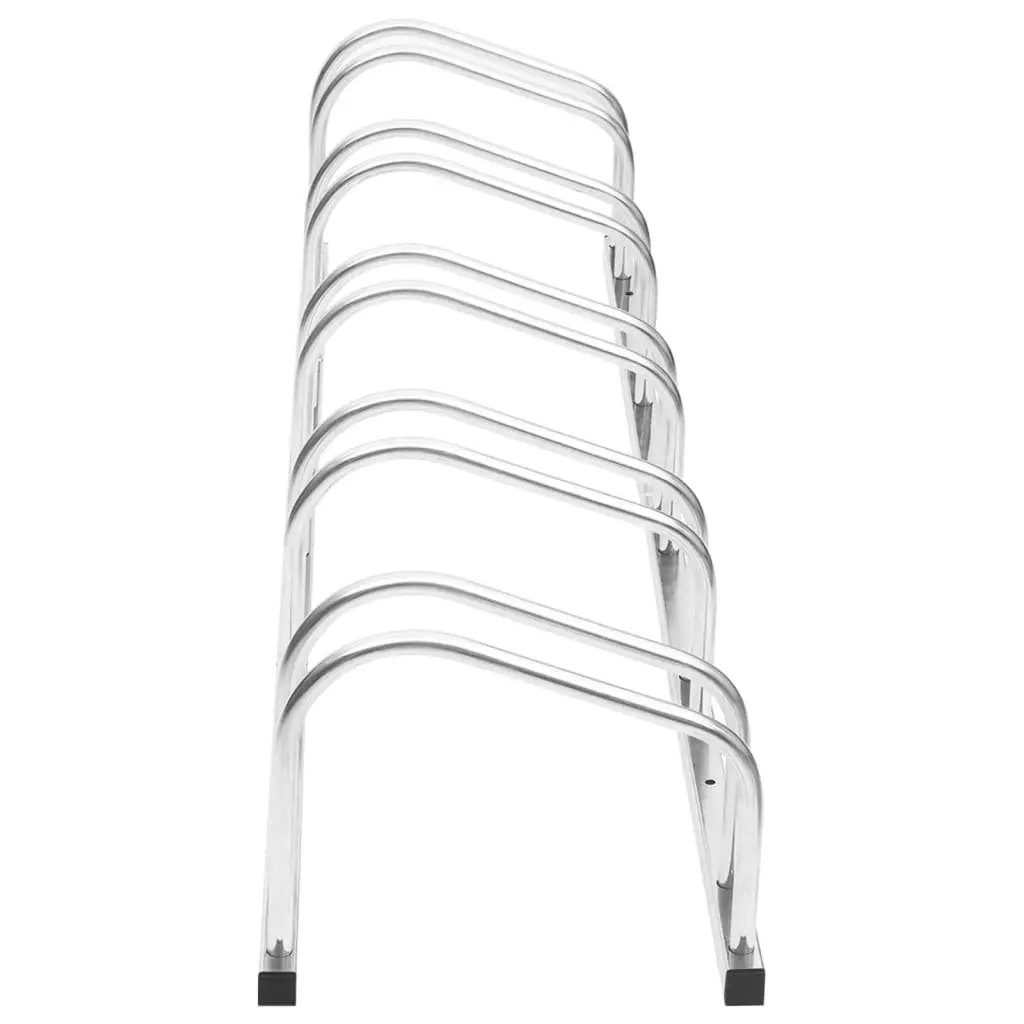 Bike Rack for 5 Bicycles Galvanised Steel Floor Stand Storage Garage Garden