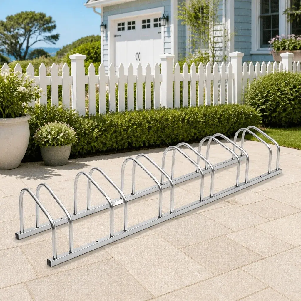 6-Bike Storage Rack in Galvanised Steel