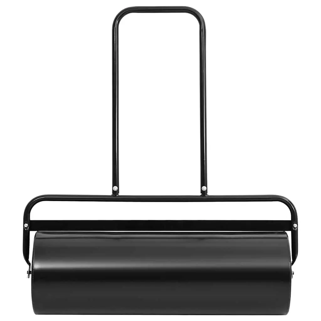 Garden Lawn Roller Push Handle Black 63L Iron Steel Aerator Tool
