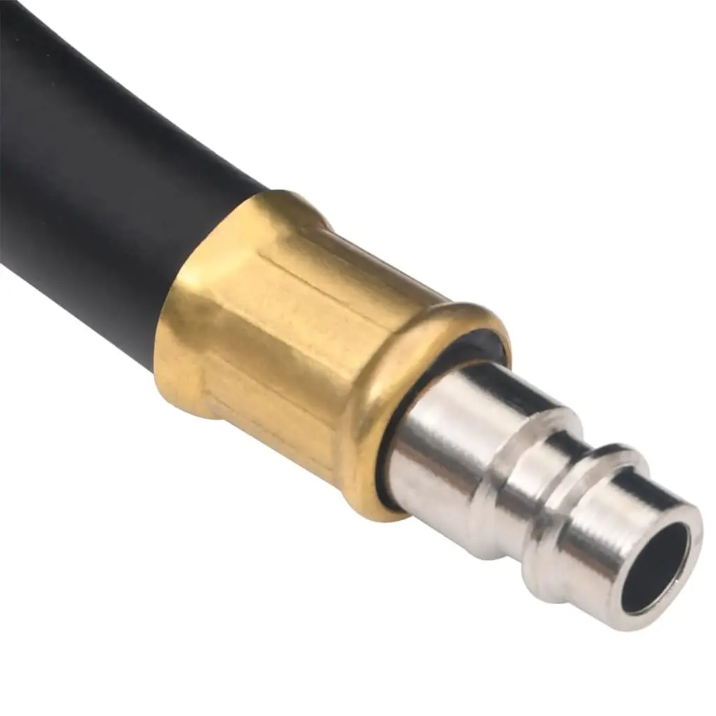 Hybrid Air Hose Flexible 2M 3/8" BSPT Quick Coupler Black
