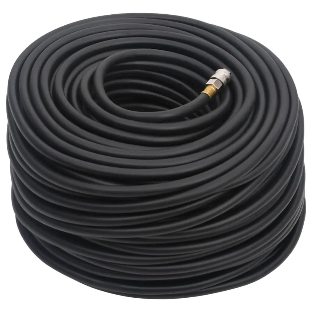 Hybrid Air Hose Durable Rubber PVC 20m 0.6" Black