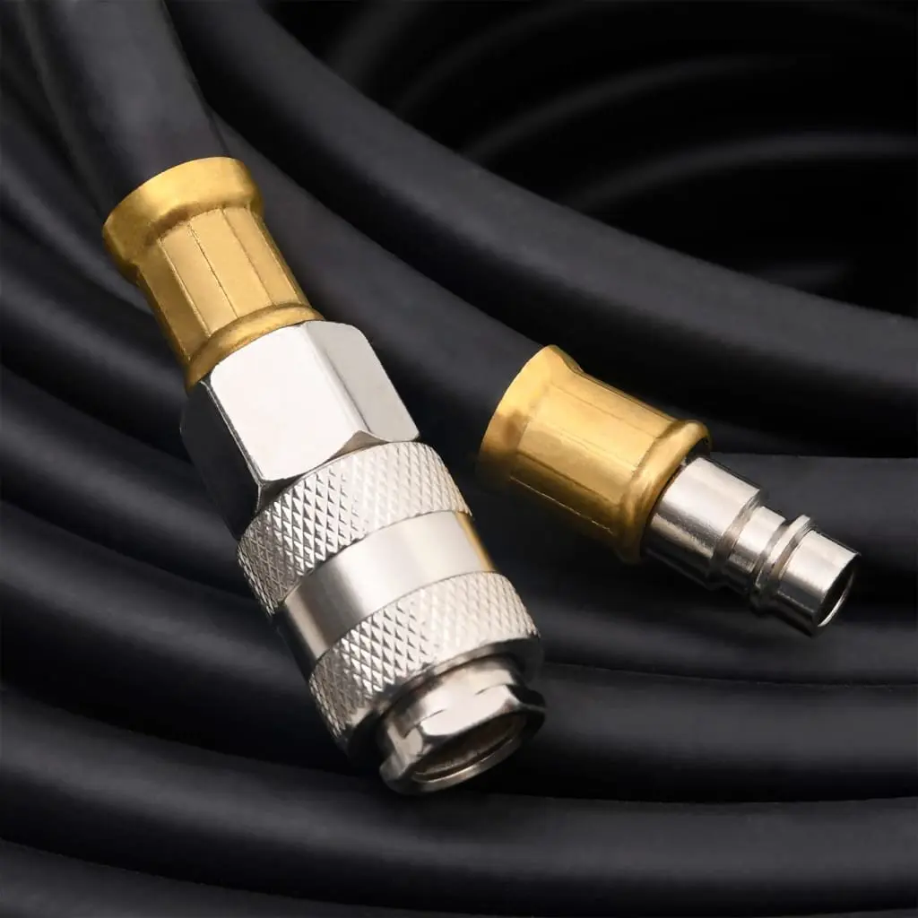 Hybrid Air Hose Flexible 50m Black 3/8" BSPT Quick Coupler