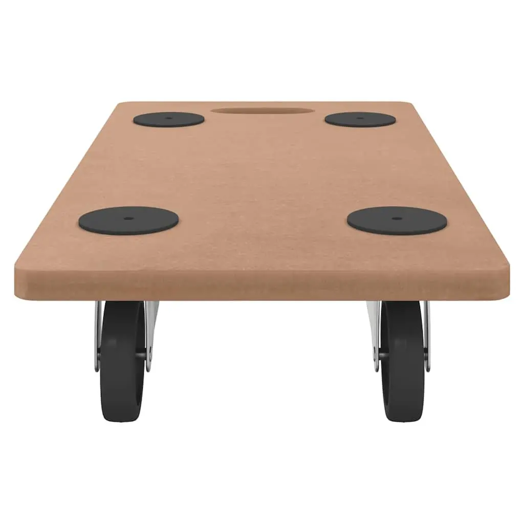 Dolly Trolleys 2 Piece Rectangular Brown Moving Platform Furniture Transport