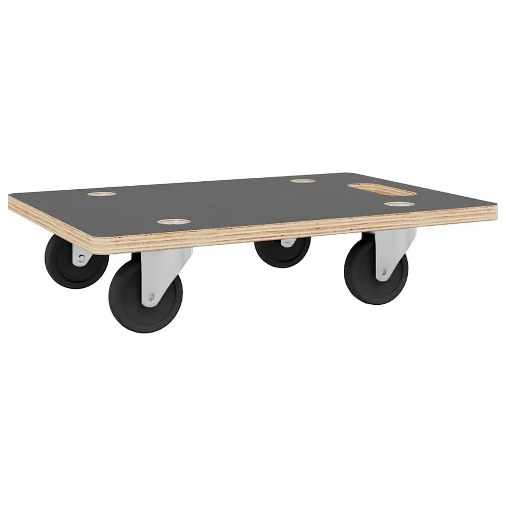 Transport Trolley 2 pcs Rectangular Furniture Mover Dolly Plywood 250kg Capacity