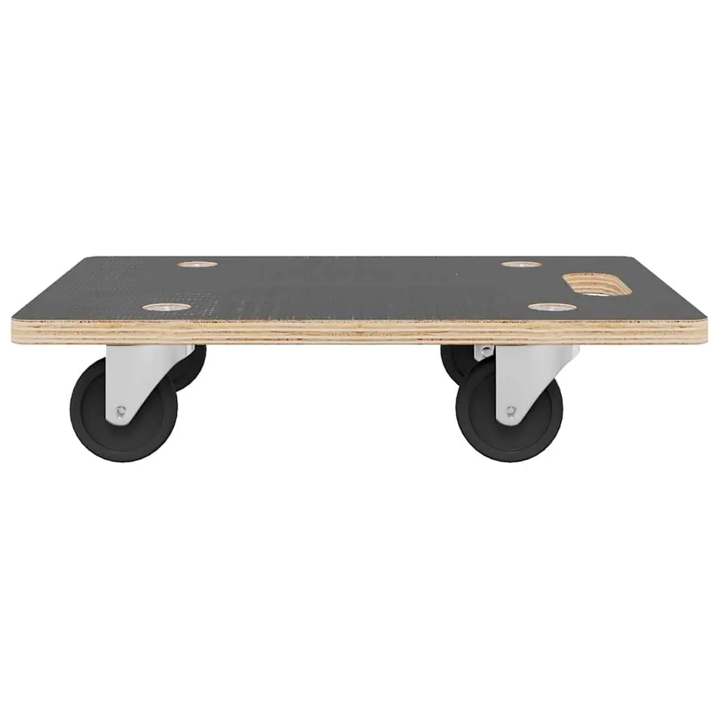 Transport Trolley 2 pcs Rectangular Furniture Mover Dolly Plywood 250kg Capacity