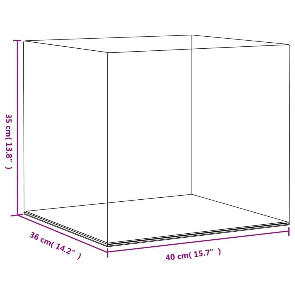 Acrylic Display Box Transparent Dustproof Case 40 x 36 x 35 cm