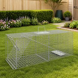 Friendly Humane Live Catch Trap - 64.5x25x26.5cm Galvanised Iron