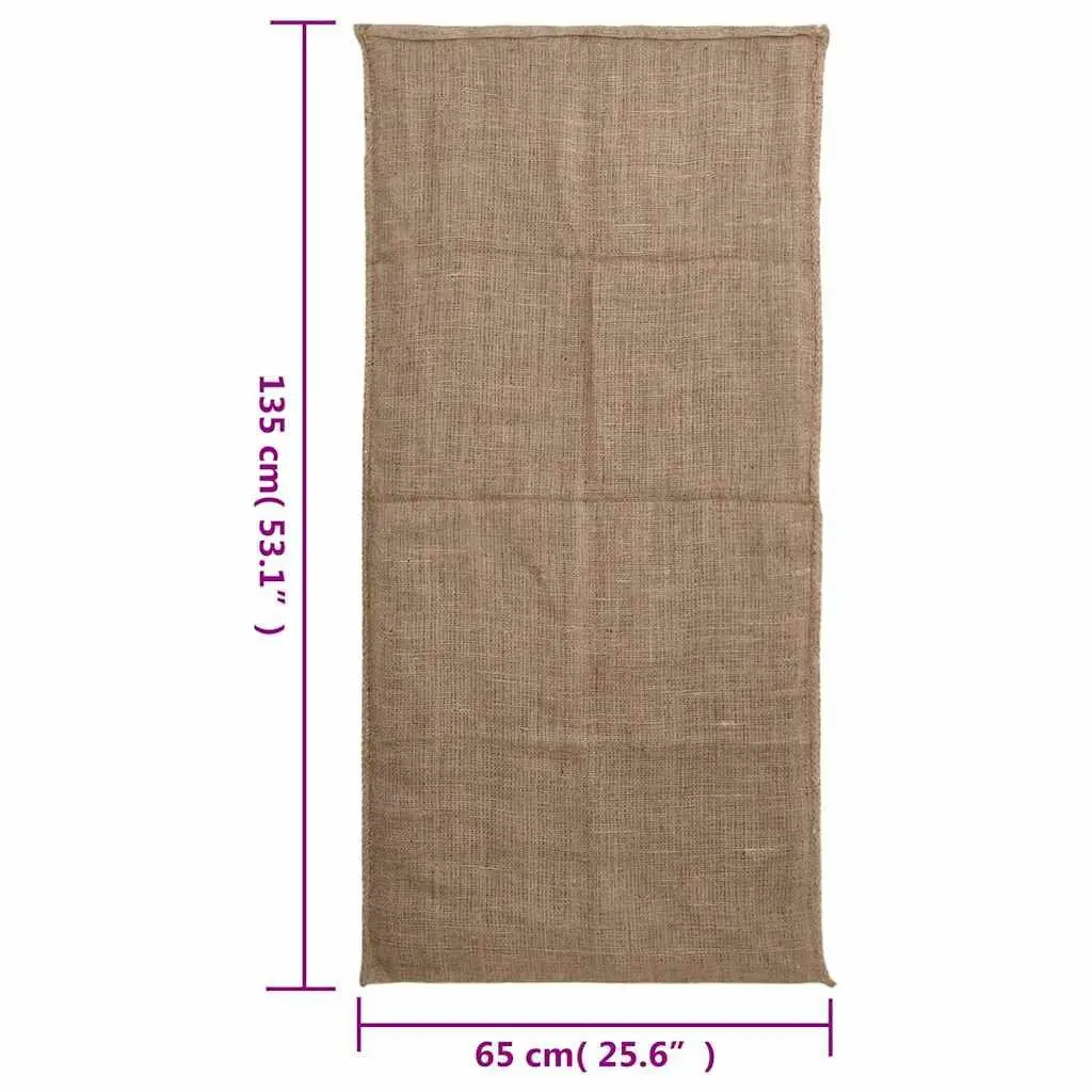 Jute Sacks Storage Bags Natural Burlap 65x135 cm 10 Piece