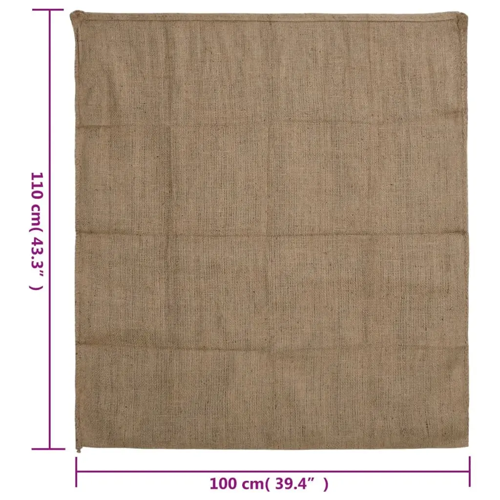 Jute Sacks 10 Pieces 100x110 cm Storage Bags Burlap Hessian Garden Multipurpose