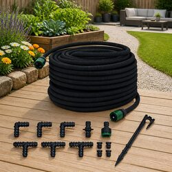 Friendly 50m Black Garden Soaker Hose - Your New Helper