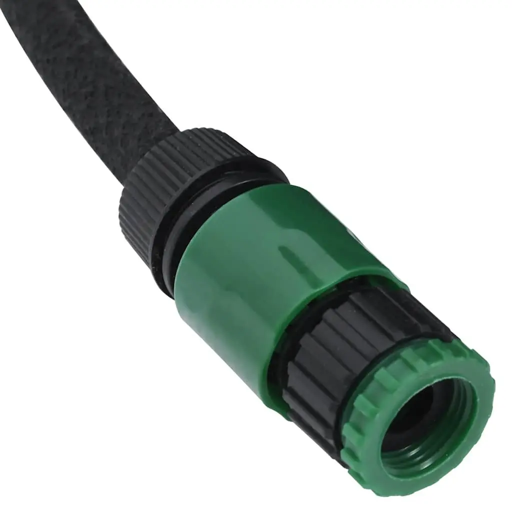 Garden Soaker Hose Flexible 50m Black Drip Irrigation Watering Rubber Hose