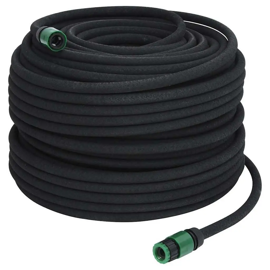 Garden Soaker Hose Black 100m Drip Irrigation Watering Hose for Lawn Plants