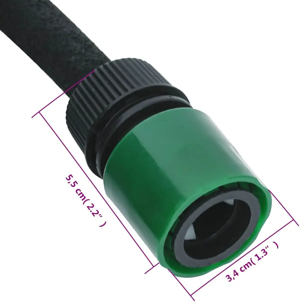 Garden Soaker Hose Flexible 100m Drip Irrigation Watering System Black