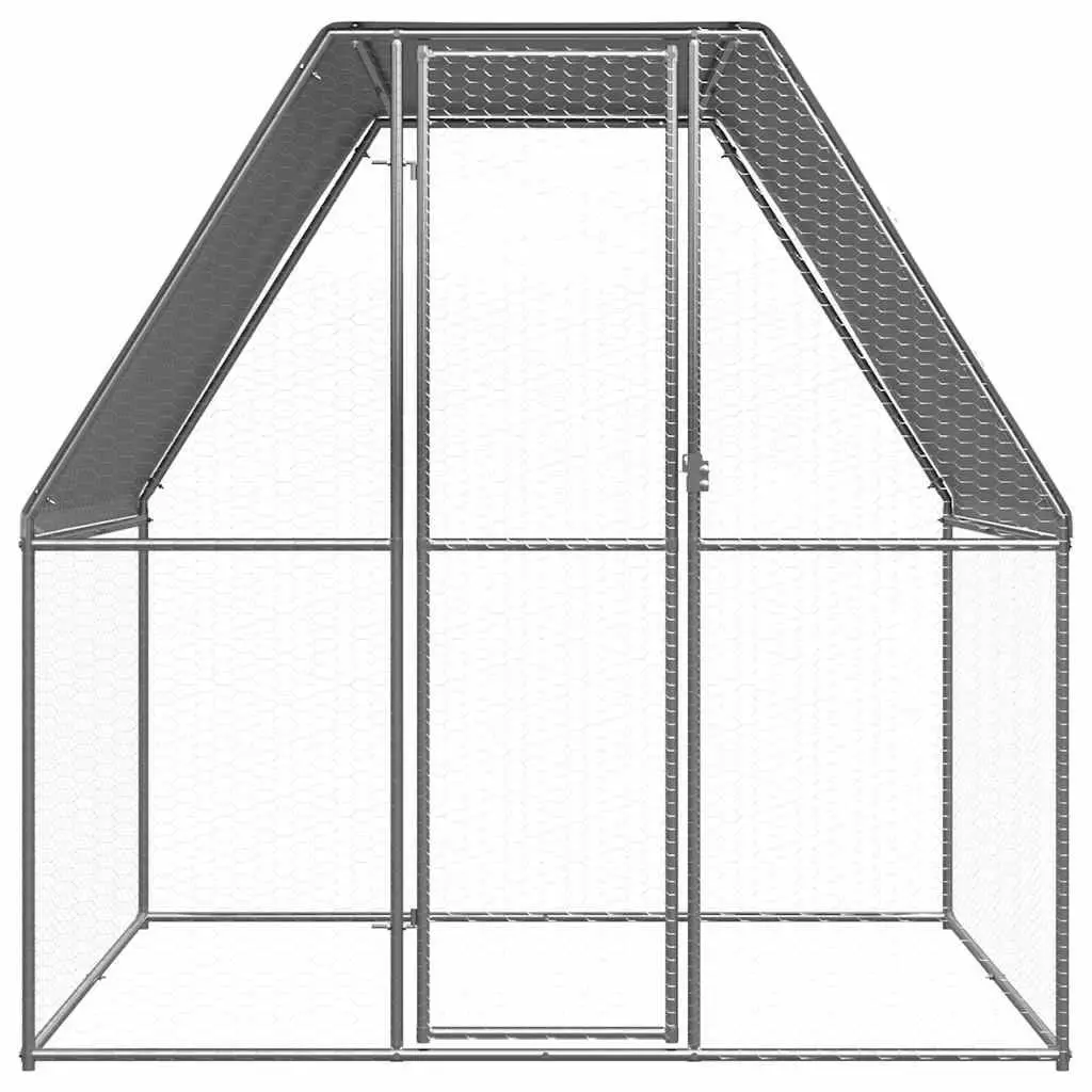Chicken Cage Galvanised Steel 2x2x2 m Walk In Coop Run Hen House Rabbit