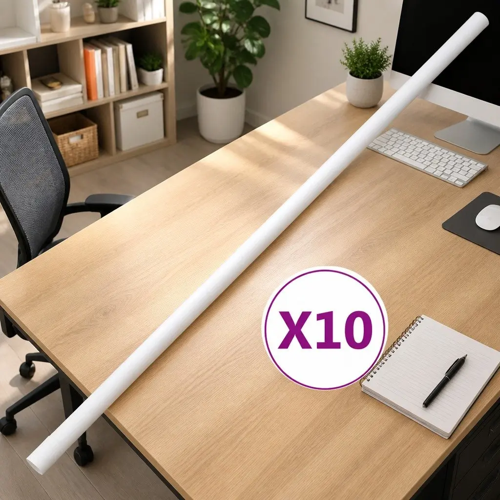 Cable Trunking White PVC Ø20mm 10m Cord Cover Organizer Channel