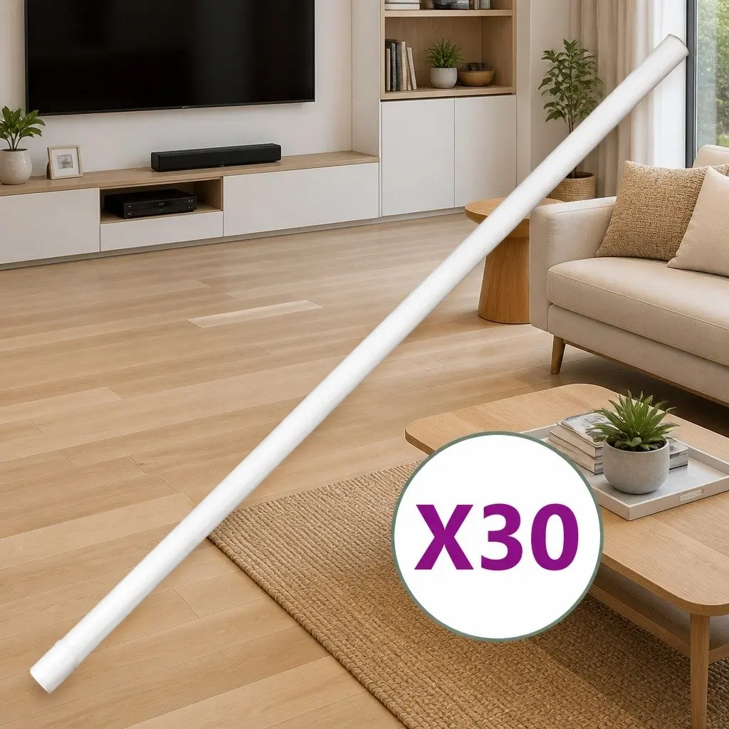 Cable Trunking Ø25mm 30m White PVC Wire Concealer Organiser