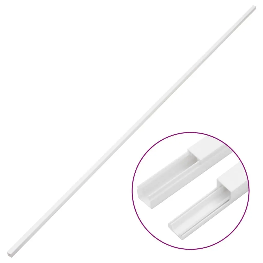 Cable Trunking PVC Channel Wire Management Cover 30x20 mm 30 m White