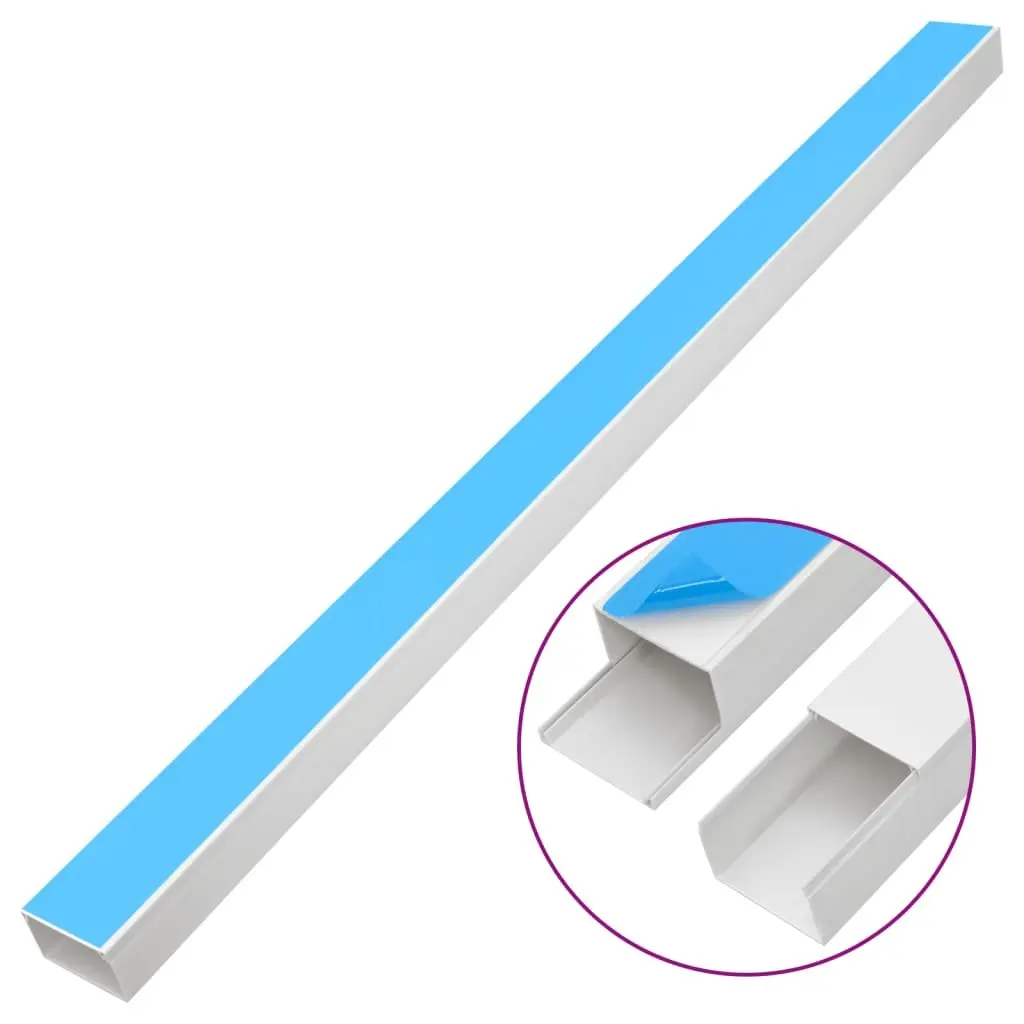Cable Trunking Self-Adhesive 60x40mm White PVC 30m