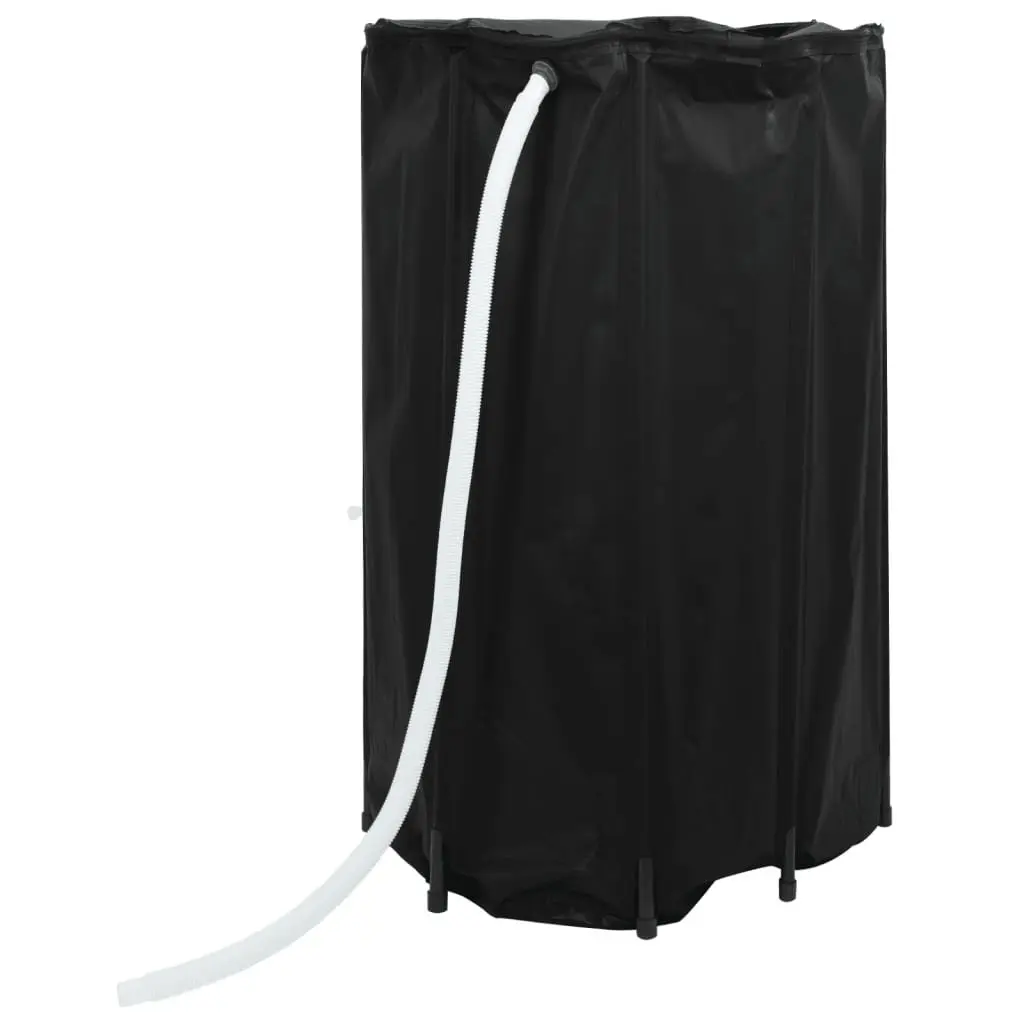 Water Tank 500L Foldable Collapsible Rainwater Storage Garden Tap Black