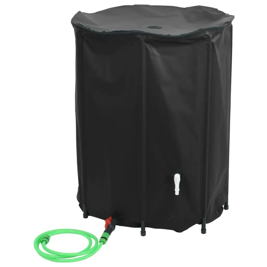 Collapsible Water Tank with Tap 1350L Foldable Rainwater Storage for Garden