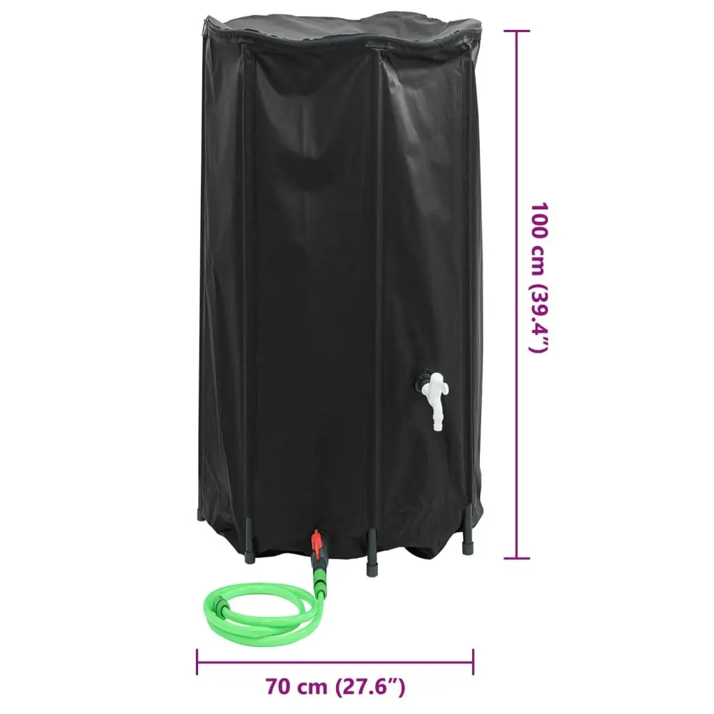 Water Tank Collapsible 380L Foldable with Tap for Rainwater Storage Garden Outdoor