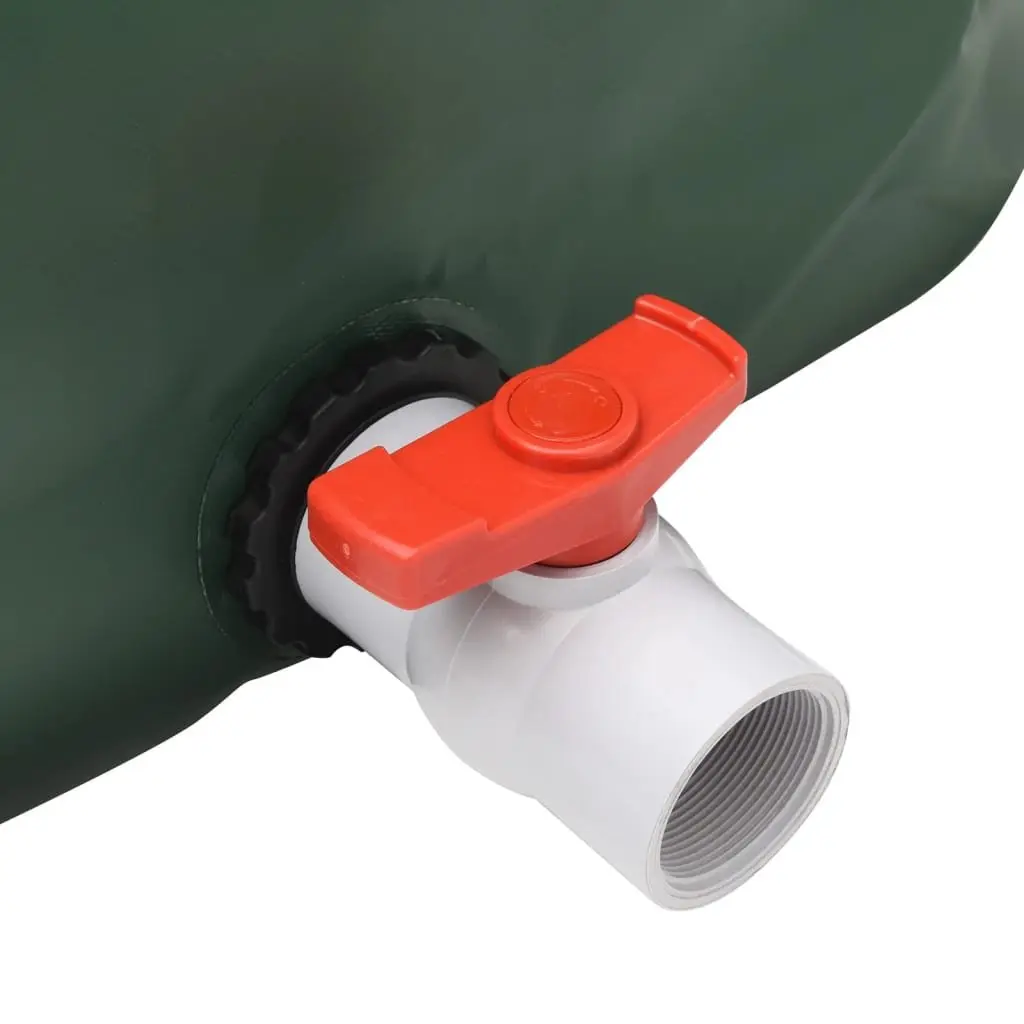 Water Tank Foldable 1500L Garden Storage Container with Tap Green