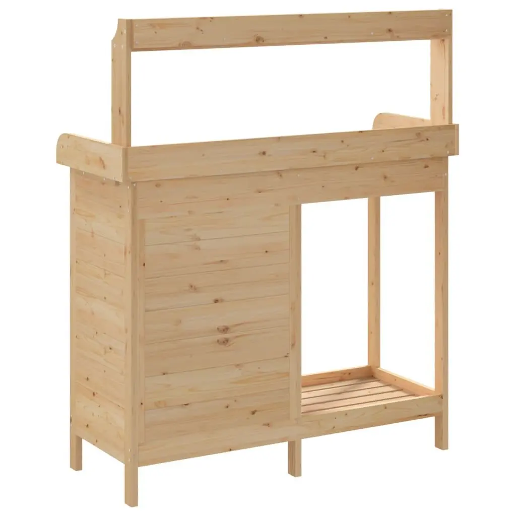 Potting Table with Storage in Brown