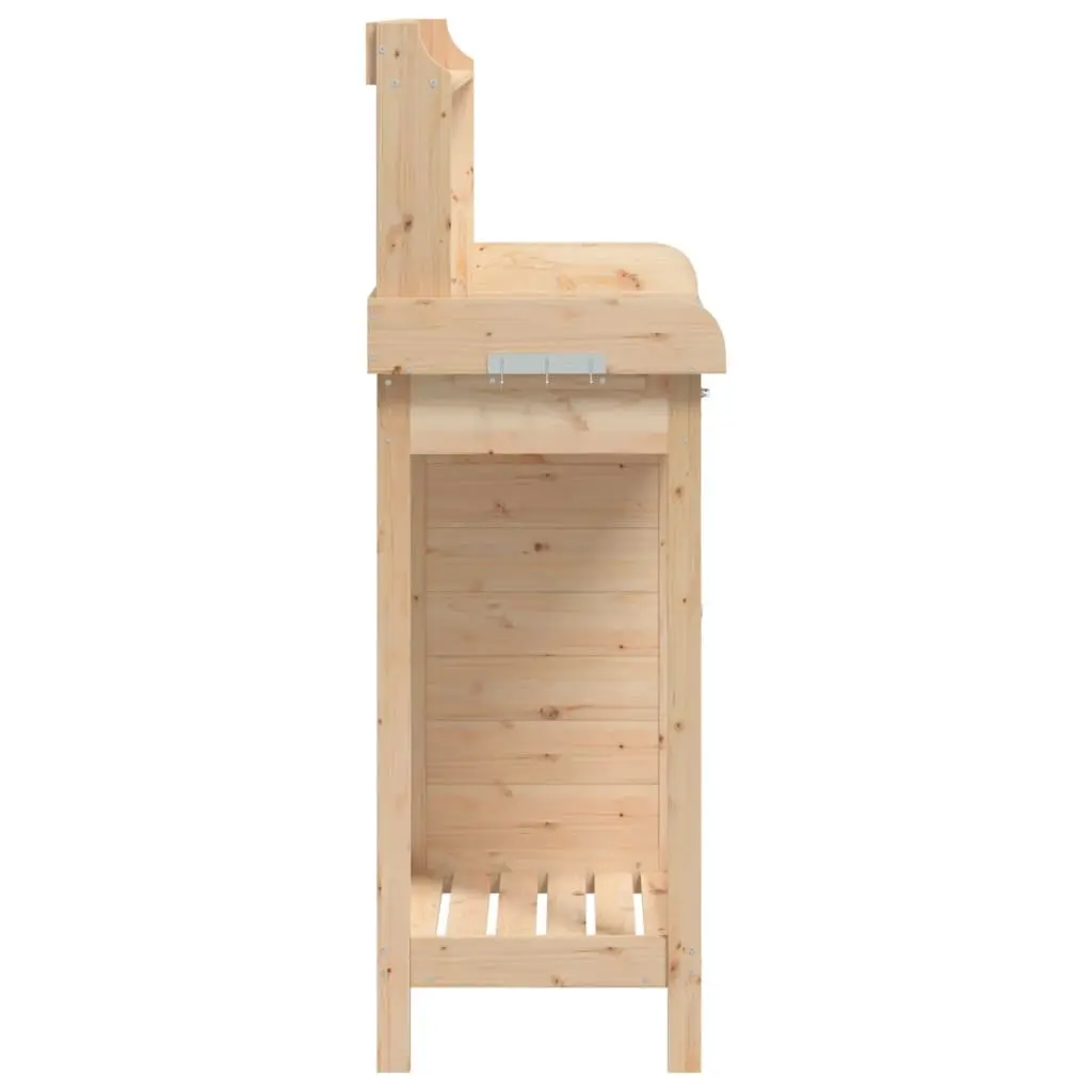 Potting Table with Storage in Brown