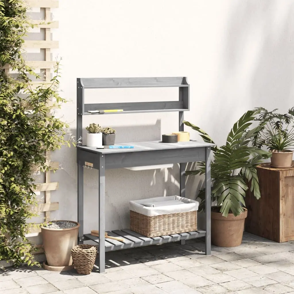 Grey Potting Table with Removable Sink