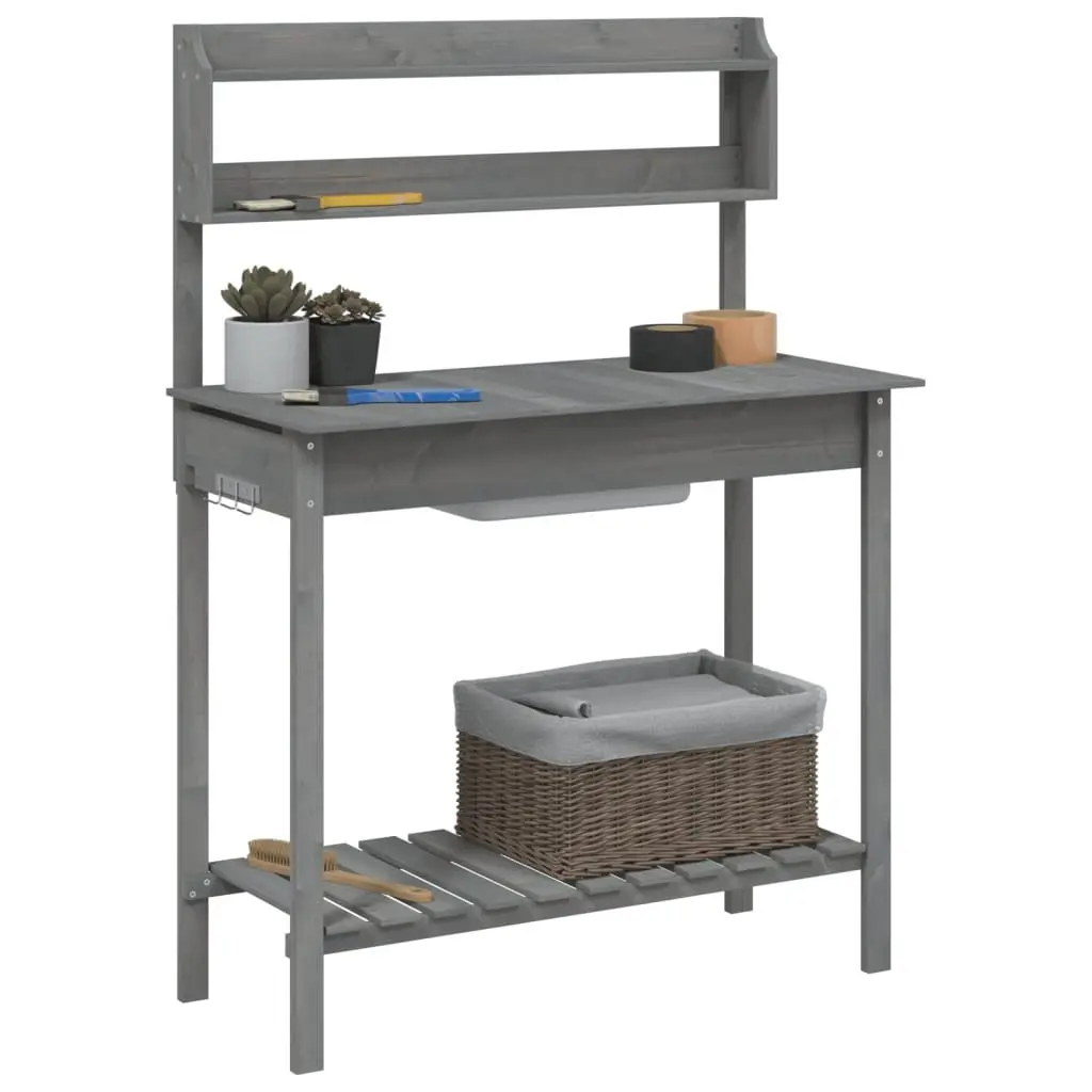 Grey Potting Table with Removable Sink