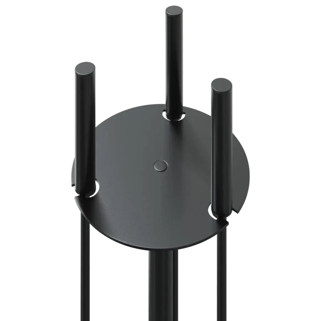 Fireplace Tool Set Steel 4 Piece Poker Shovel Broom Ash Cleaning Rack