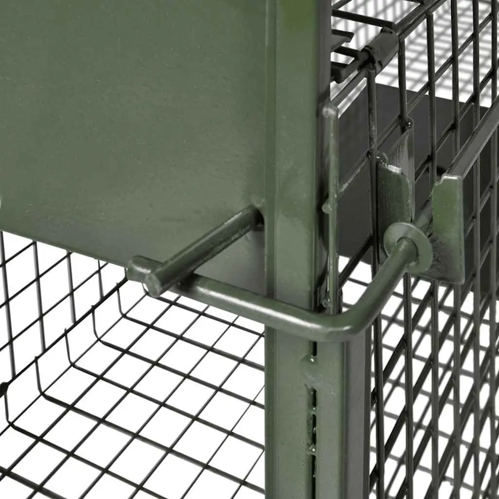 Live Animal Trap Cage Two Door Green Foldable Handle