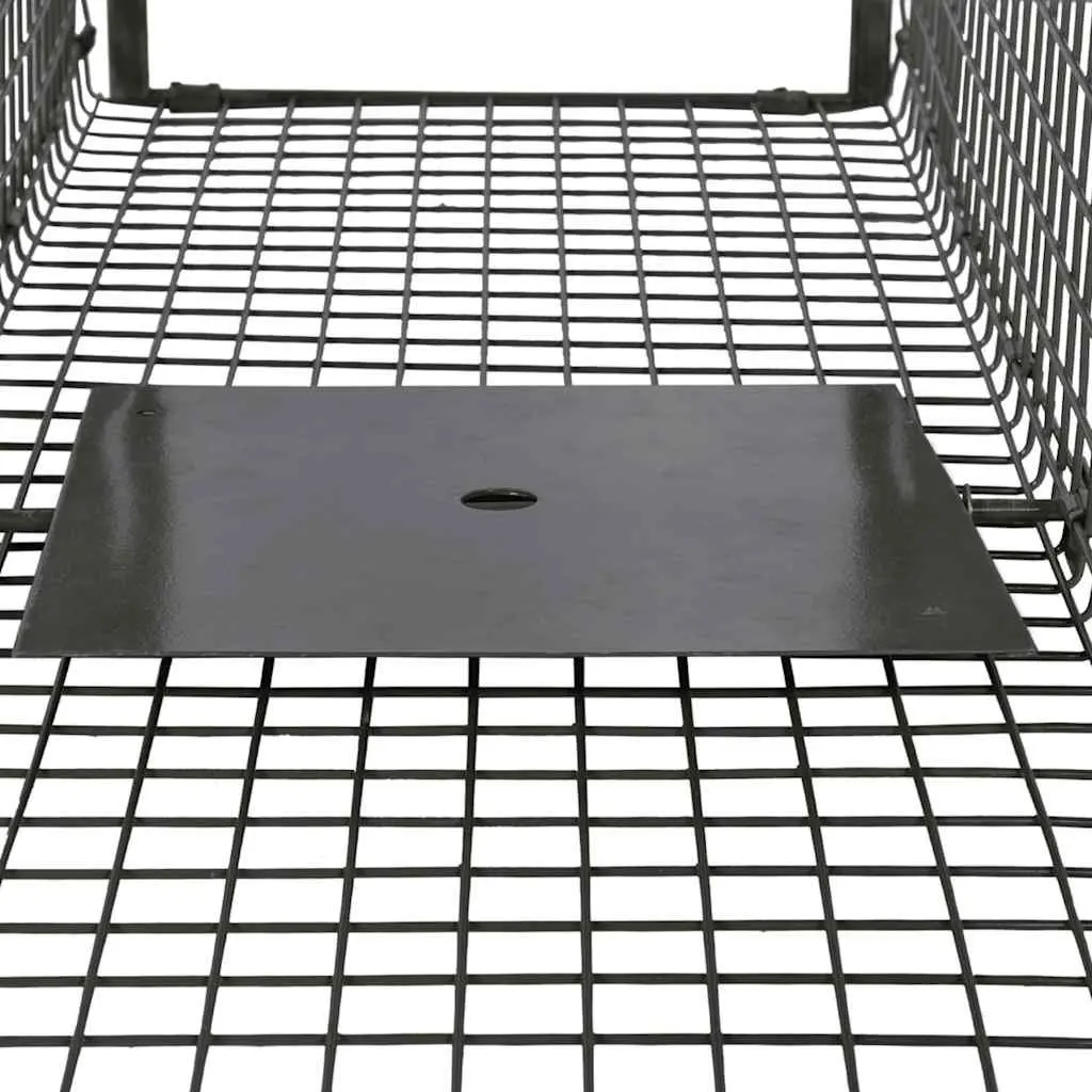 Live Animal Trap Cage Two Door Green Foldable Handle