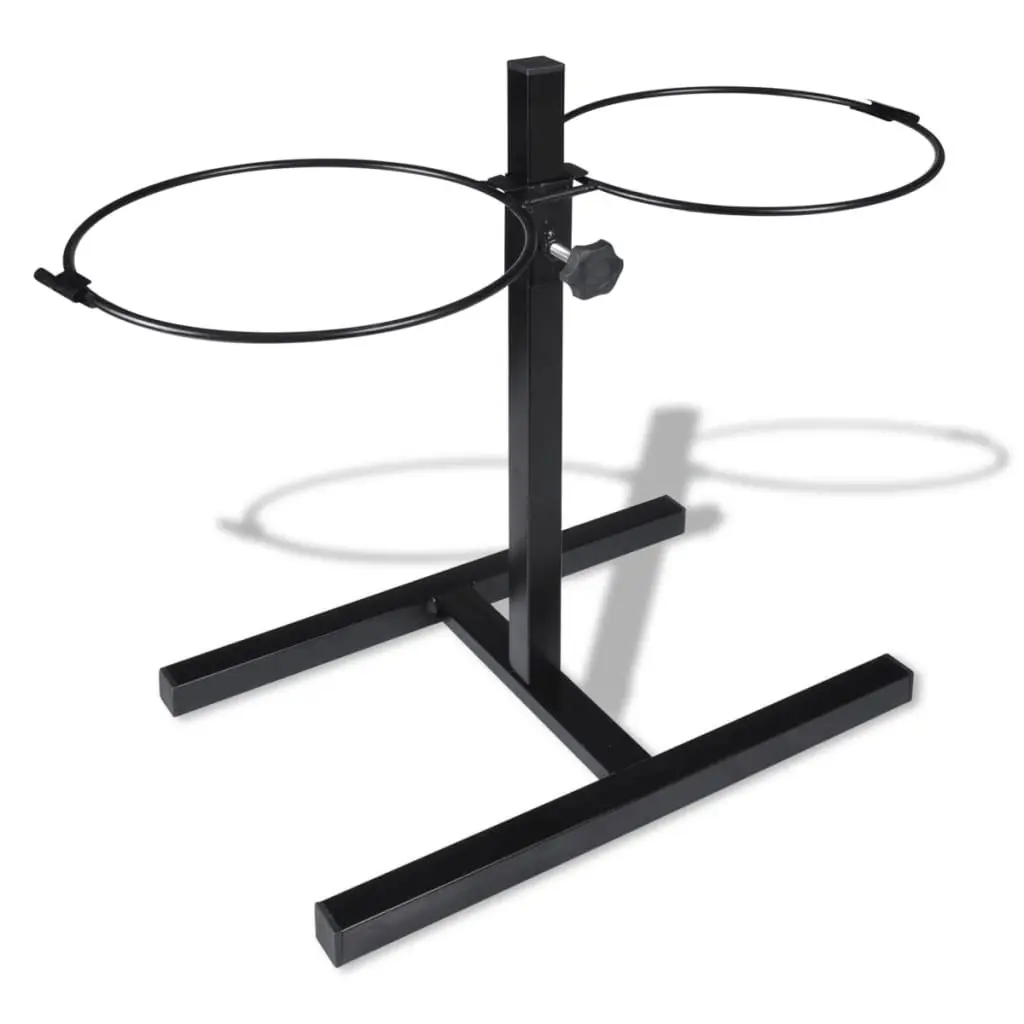 Adjustable Double Diner Pet Feeding Stand with 2 Stainless Steel Bowls 4.1L