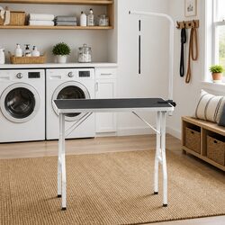 User-Friendly Brown Grooming Table for Home Grooming