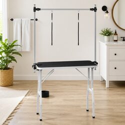 Dog Grooming Table Foldable Professional Pet Grooming Station Adjustable Arm