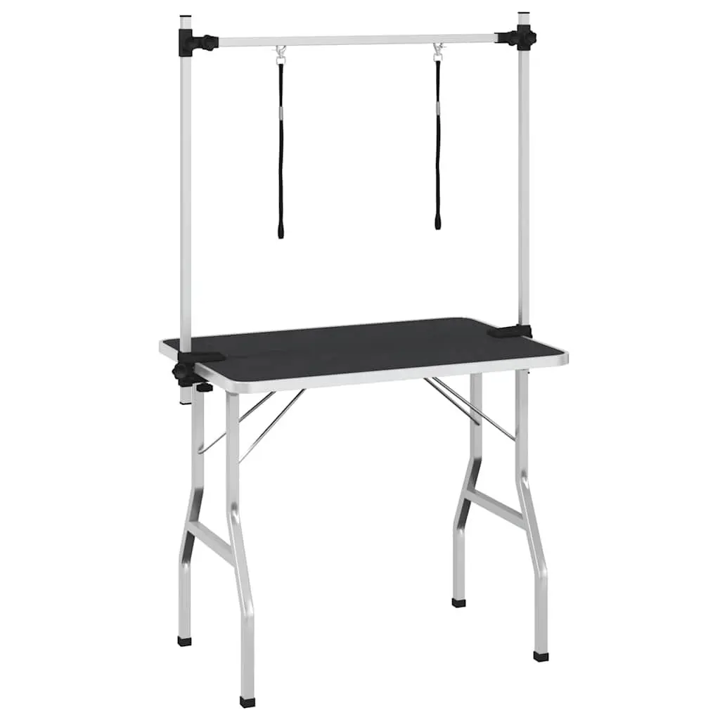 Dog Grooming Table Foldable Adjustable Arm Non-Slip Rubber Surface