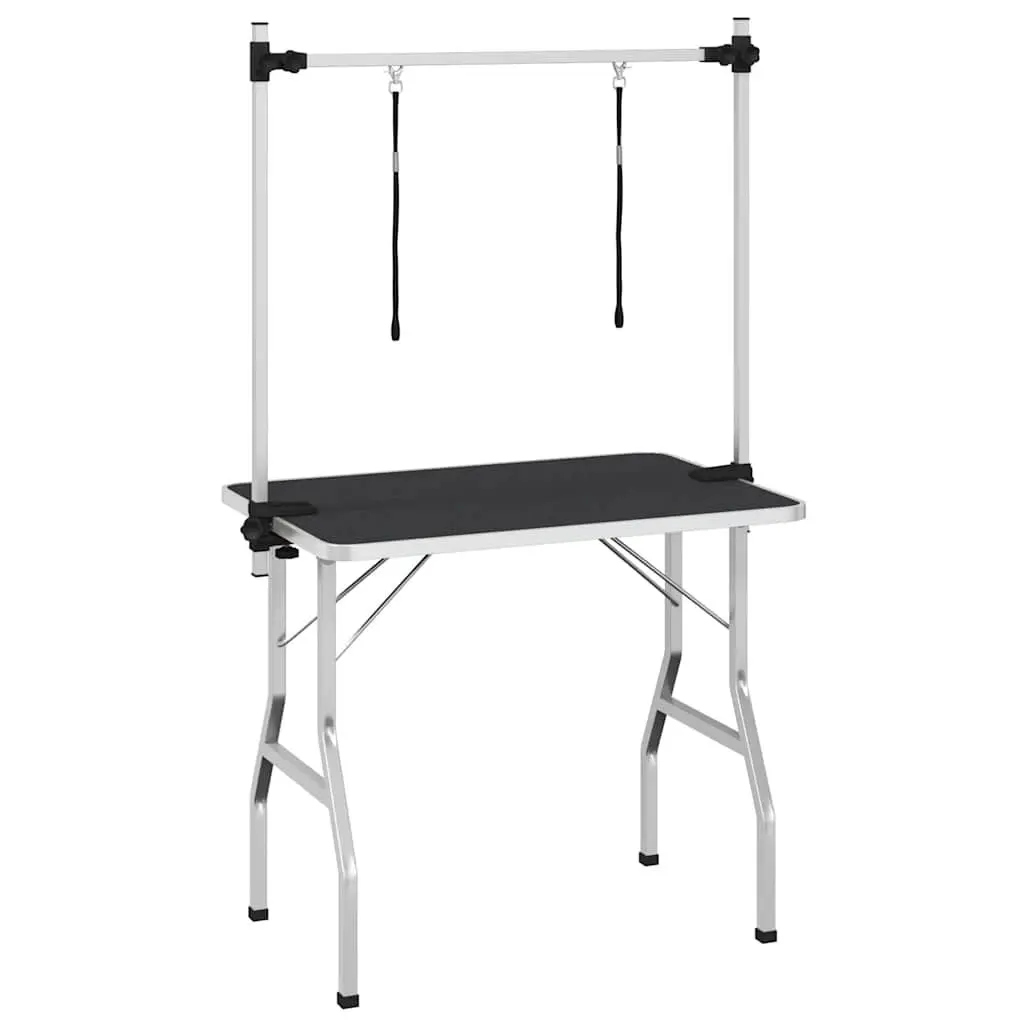 Dog Grooming Table Foldable Adjustable Arm Non-Slip Rubber Surface