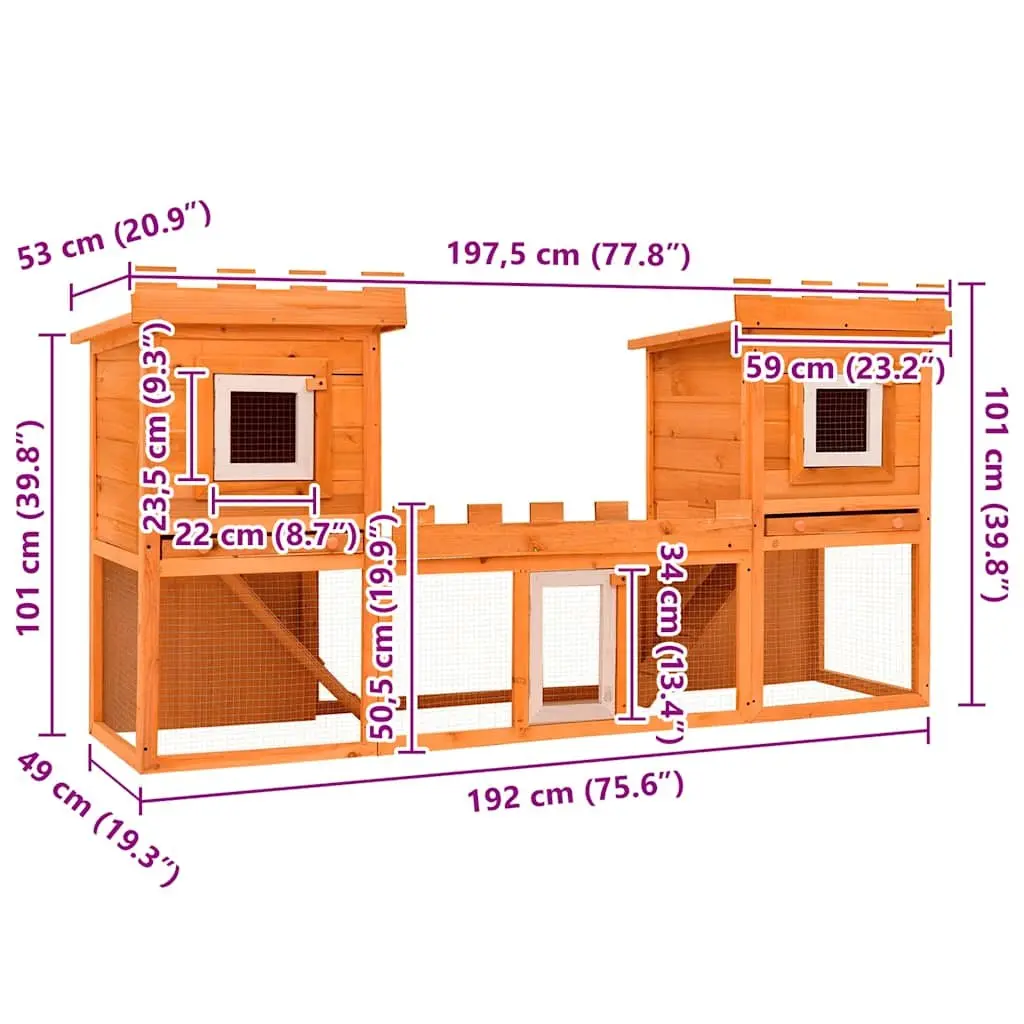 Outdoor Rabbit Hutch for Small Animals