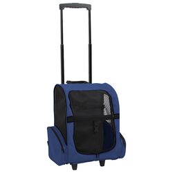 Friendly Pet Trolley Carrier for Small Pets - Blue Color