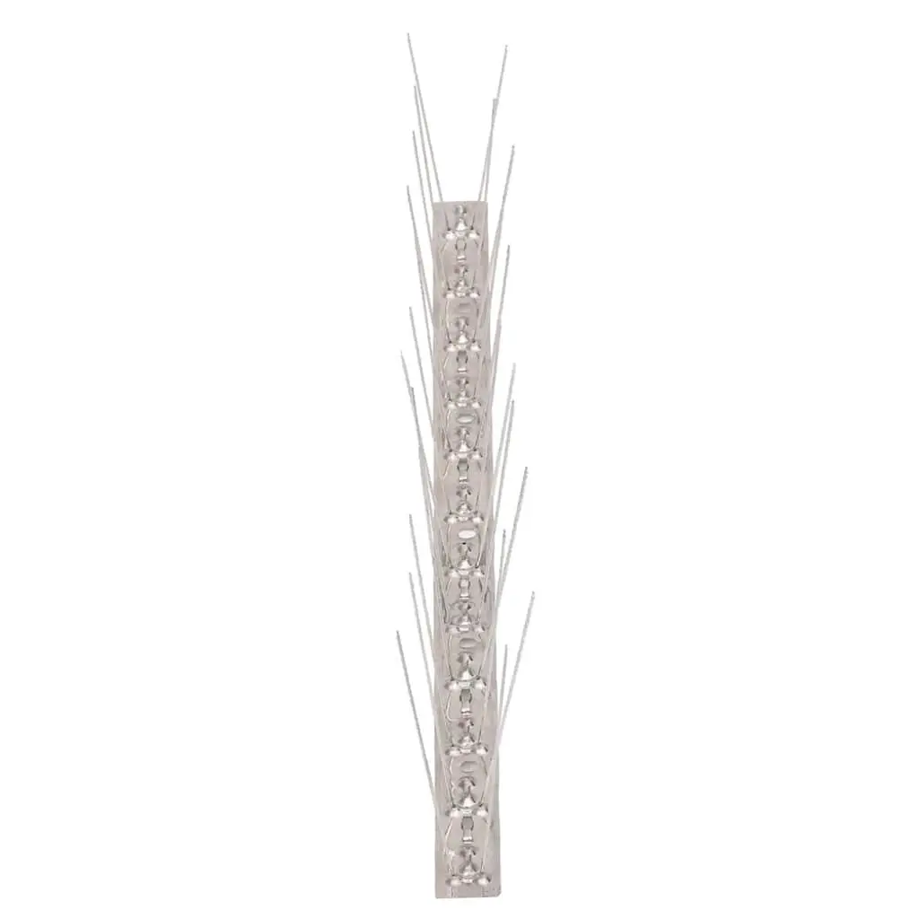 Bird & Pigeon Spikes Set of 6, 2-Row Stainless Steel Deterrent Strips 3m