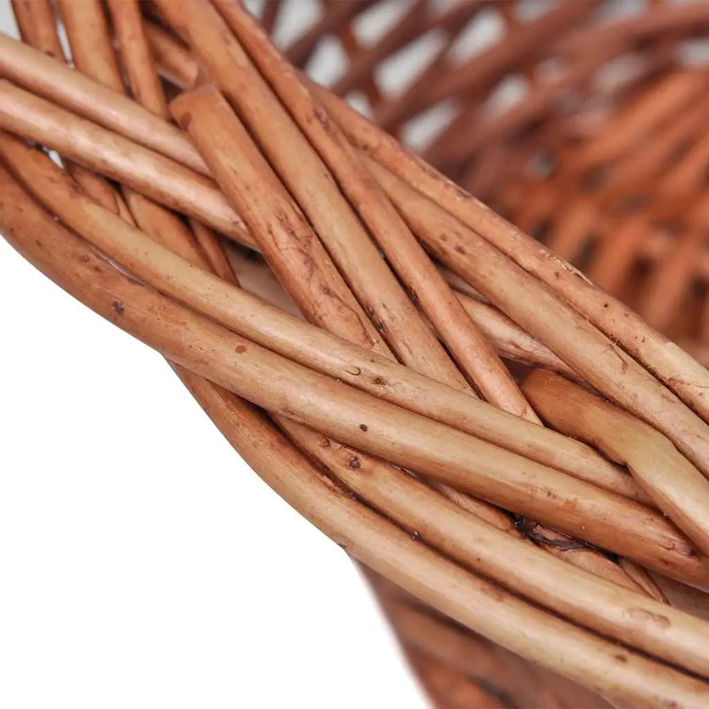 Dog Basket Pet Bed Classic Willow Woven 50cm Brown